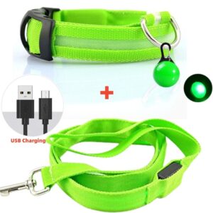 Led Glowing Leash Dog Collar